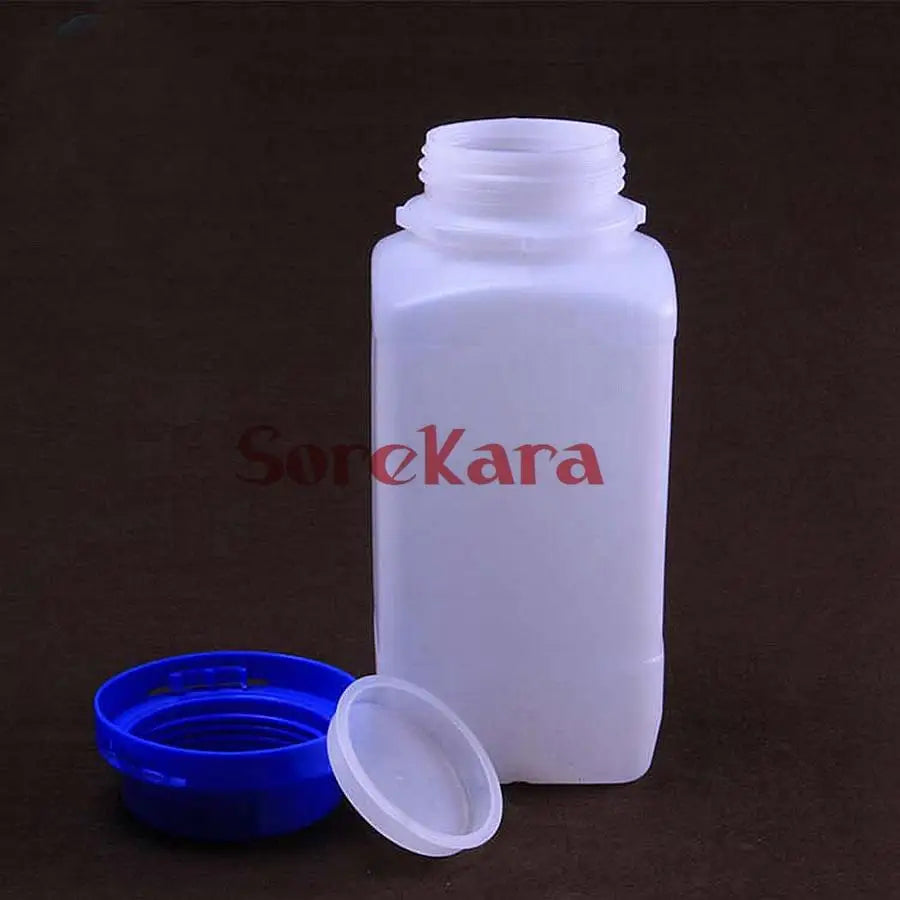 100/250/500/1000ml HDPE Plastic Bottle Reagent Bottle Sample Vials Blue Screw Cap - KiwisLove