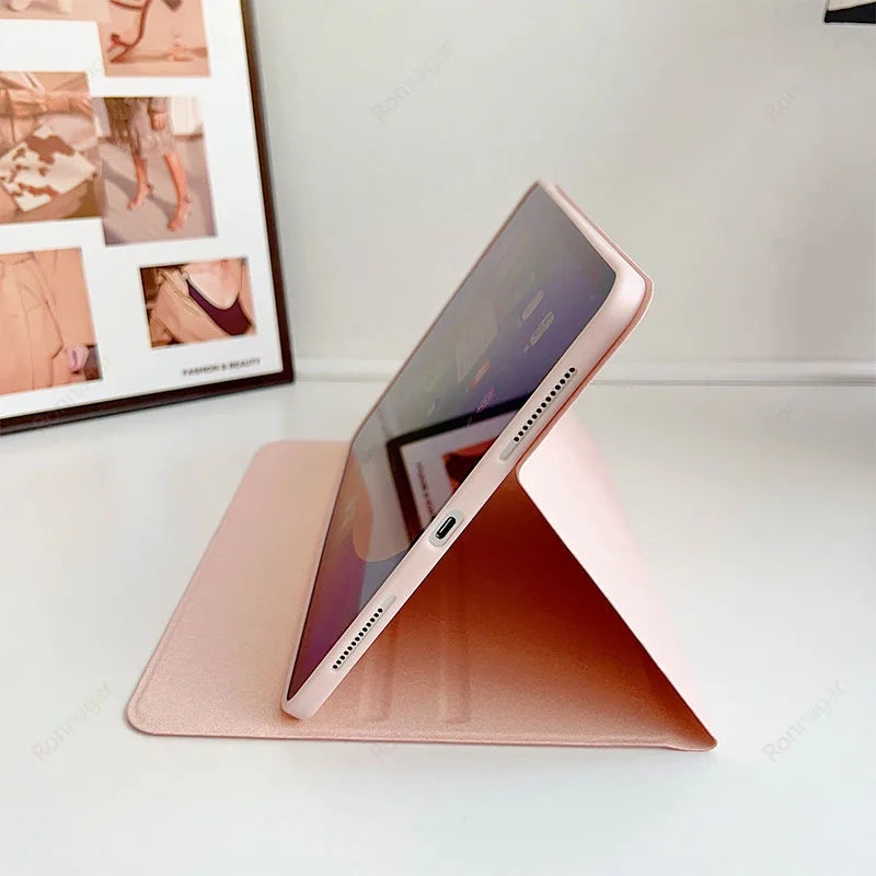 For iPad A16 11th 10 10th 9 9th Generation iPad Air11 13 M2 M3 2025 2024 Case Pro 11 12.9 13 inch 10.2 9.7 2017 2018 Stand Cover