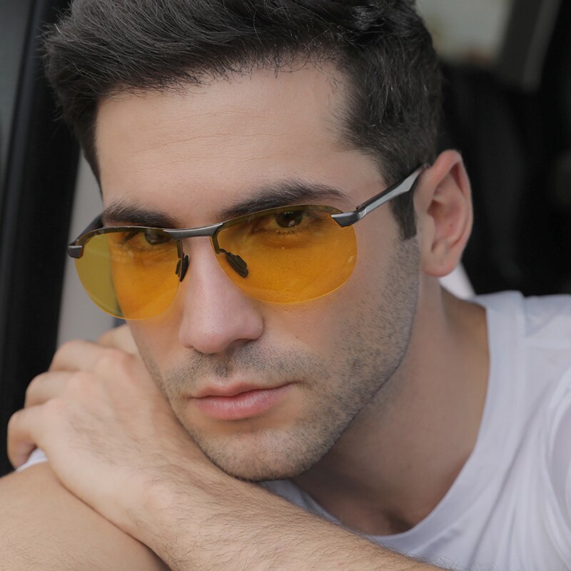 AORON New Aluminum Frame Sunglasses Men's Polarized Sun Glasses Driver Driving Sunglasses UV400 - KiwisLove