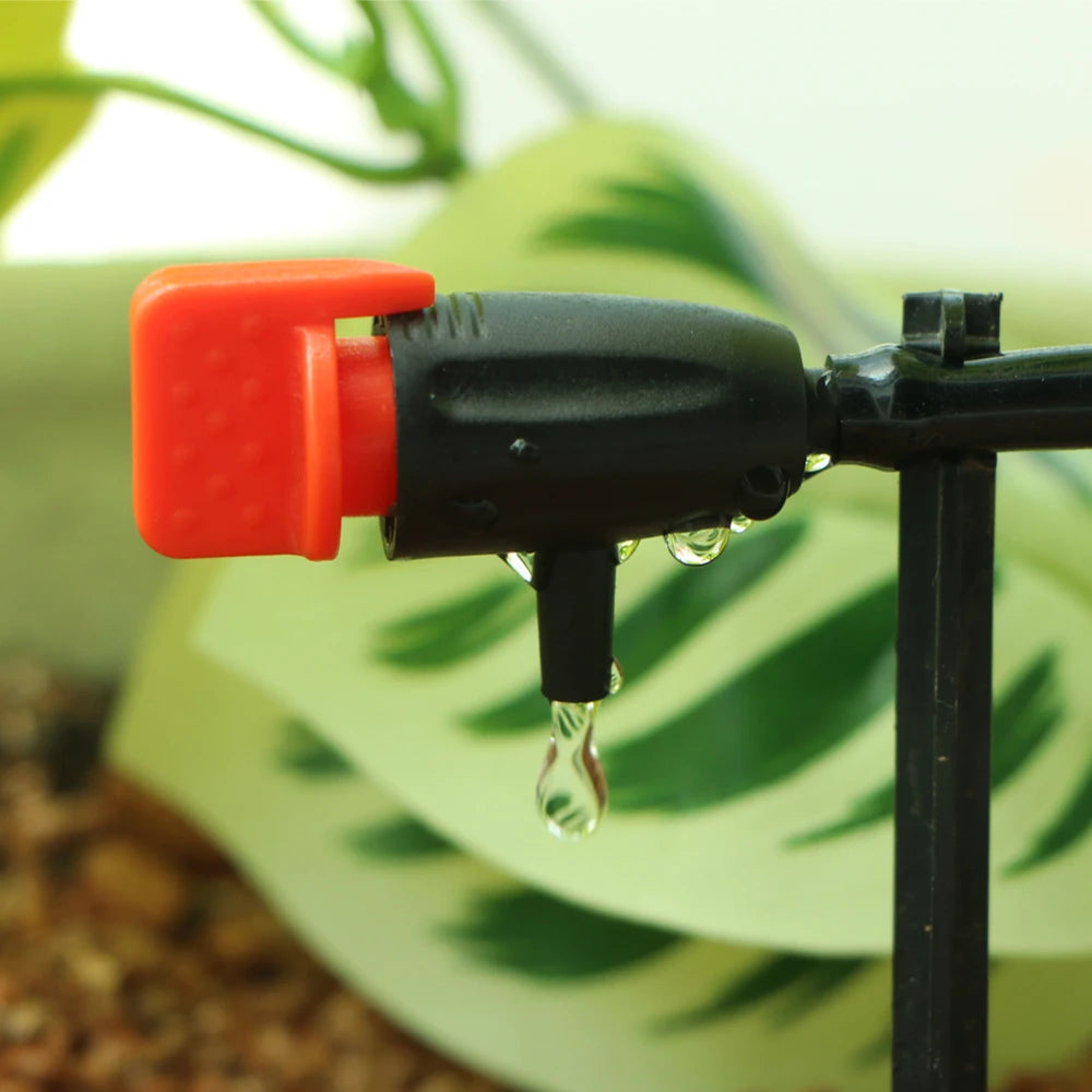 10/20pcs Garden Adjustable Dripper 1/4" Micro Drip Irrigation Emitter for Bonsai Potted Lawn 4/7mm Watering Hose Sprinklers Tool