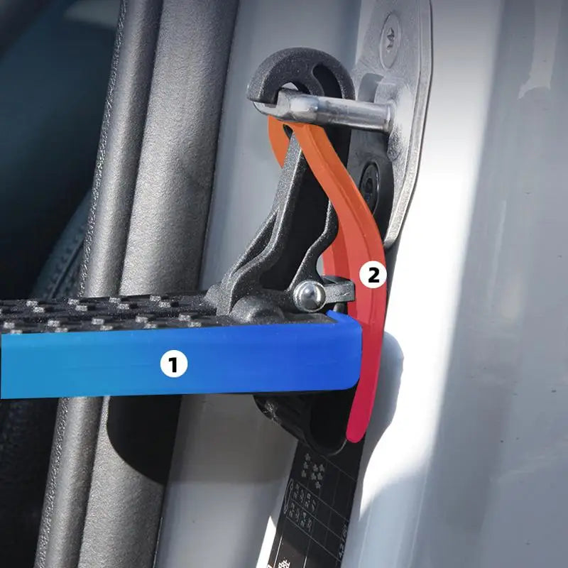 NZ Stock Multifunction Foldable Car Roof Rack Step – 250kg Load Door Latch Hook Foot Pedal & Safety Hammer - KiwisLove