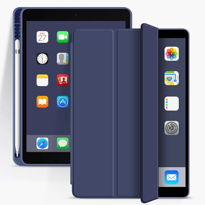 With Pencil Holder Funda for New iPad Pro12.9 5th 6th Air13 Pro13 10.2 9th A16 11th 2025 Air11 M2 M3 Pro11 M4 10th 10.9 10.5 9.7