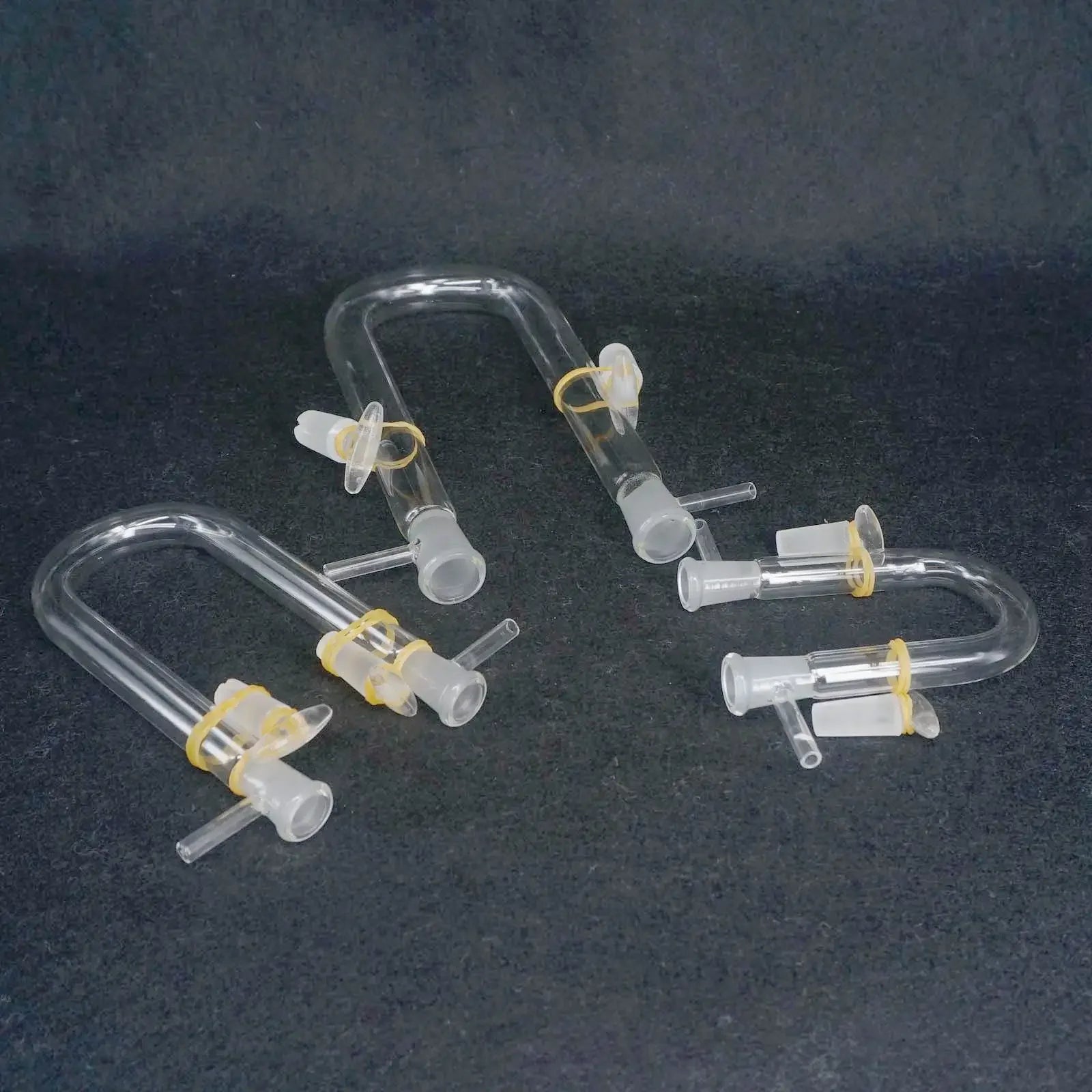 13x100mm 15x150mm 18x180mm 20x200mm Drying Glass Tube Adapter U shape With Stopper and Side Arm Labware - KiwisLove