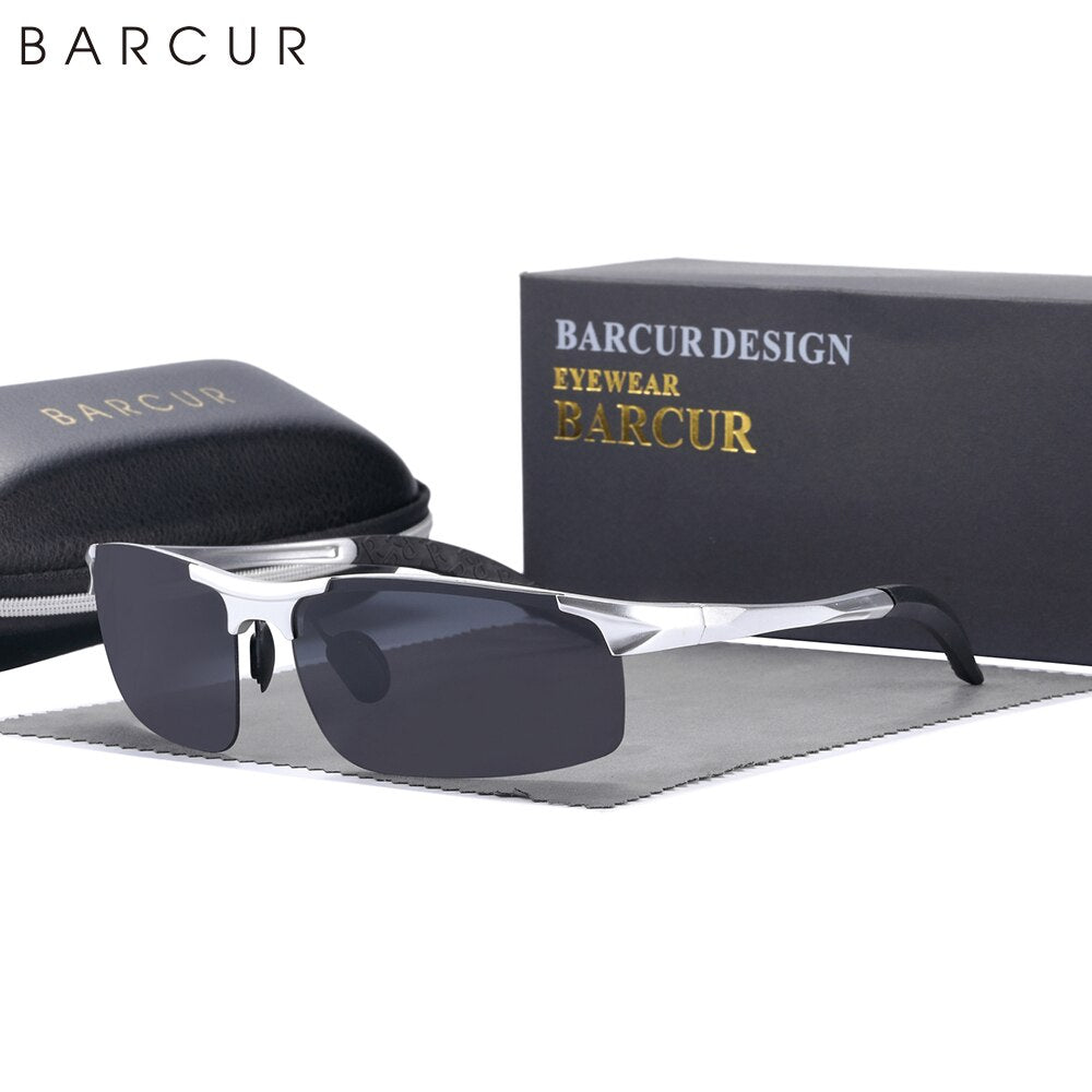 BARCUR Aluminum Sports Sunglasses Men Ultra Light Sun Glasses for Women Polarized Anti-Reflective Eyewear Accessory - KiwisLove