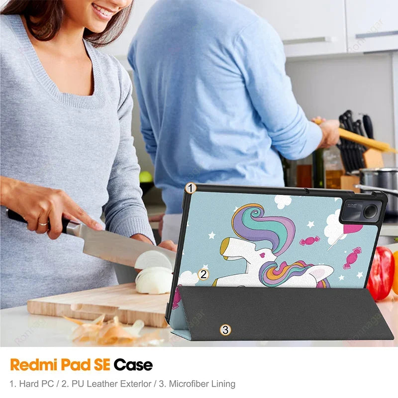 Cute Cartoon Case for Xiaomi Redmi Pad 2 2025 for Redmi Pad SE 2023 Case 11'' 8.7'' for XiaoMi 6/5 11inch Painted Hard Back Case