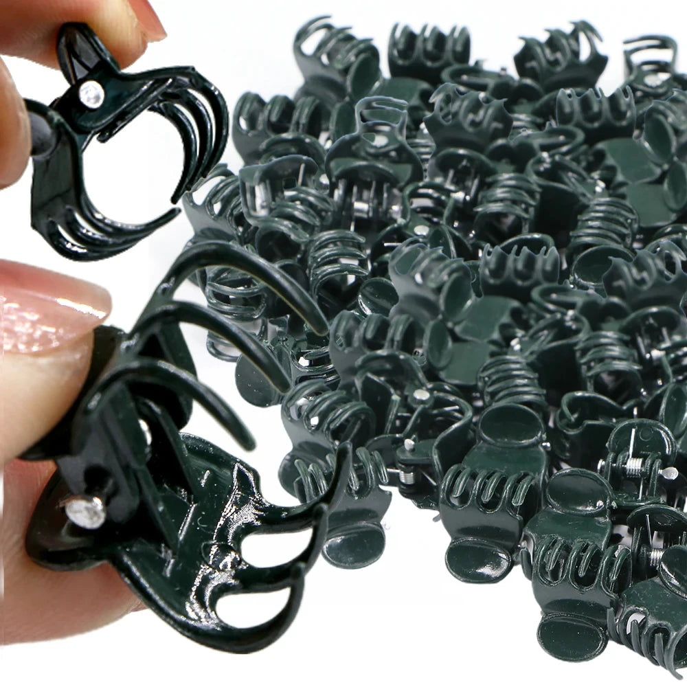 30/50PCS Transparent Garden Plant Clips Clear Plastic 6-Claw Orchid Clamp Flower Climbing Stem Butterfly Decorative  Support Too
