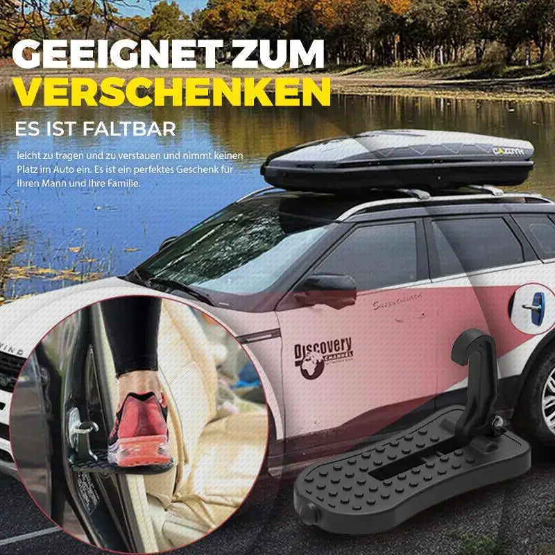 NZ Stock Multifunction Foldable Car Roof Rack Step – 250kg Load Door Latch Hook Foot Pedal & Safety Hammer