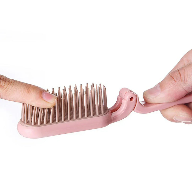 Portable Travel Foldable Hair Comb Portable Detangling Hair Brush Anti Static Head Massager Combs Hair Styling Hairdressing Tool - KiwisLove