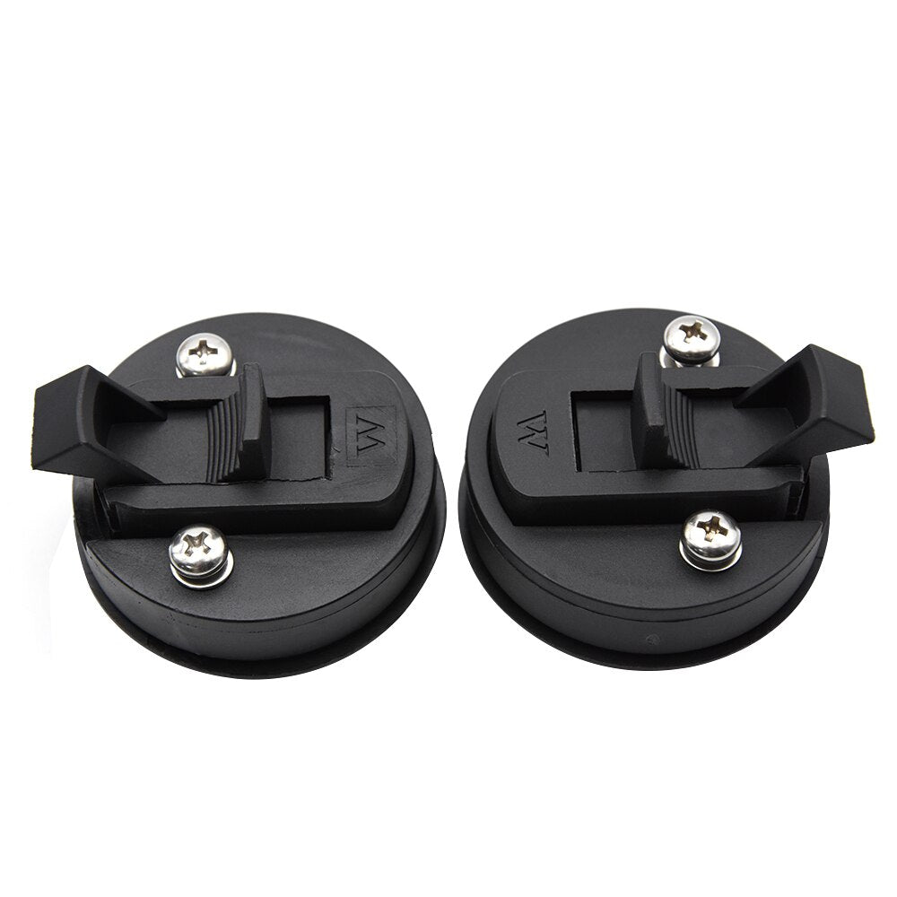 Black 2inch Round Flush Pull Slam Latch Lift Slam Latch Hardware With Lock Key Kit For Boat RV Yacht Accessories - KiwisLove