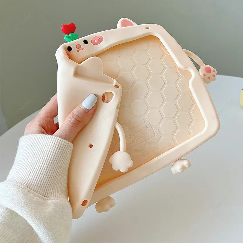 Case for Xiaomi RedMi Pad SE 11inch 2023 Kids Friendly Soft Silicone 360° Rotating Stand Cover for RedMi Pad 10.61'' 2022 Tablet