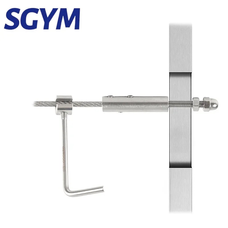 32pcs Handscrew Clamp 3/16 Wire Rope 5mm Threaded Stud Tension End Fitting Hexagon Screw for Stair Deck Post With Fixed Tool