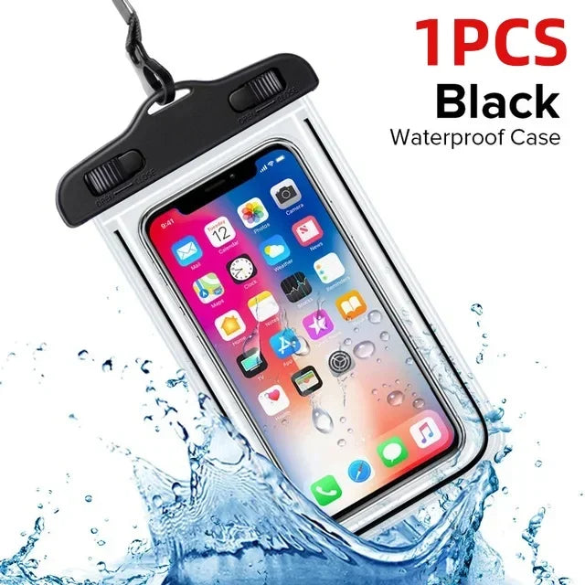 5/2/1PCS Universal Waterproof Phone Pouch Cellphone Dry Bag Case Underwater Phone Protector PV Cover for Kayaking, Beach fishing