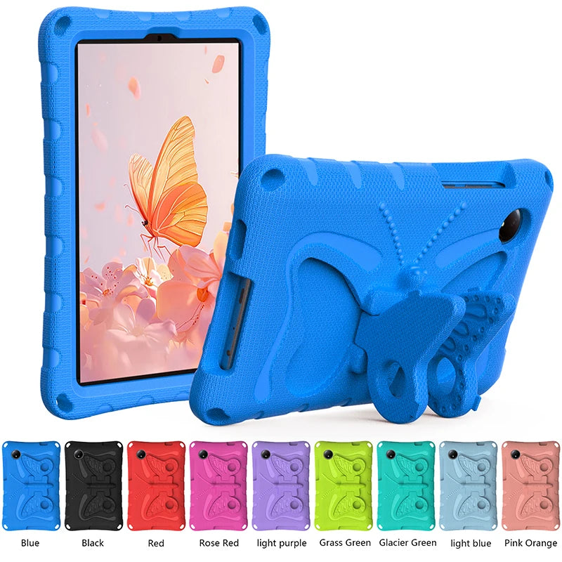 Kids Butterfly Safe Heavy Duty Case for Xiaomi Redmi Pad SE 8.7Inch 4G Case 2024 Sturdy ShockProof Tablet Cover Redmi Pad SE 8.7