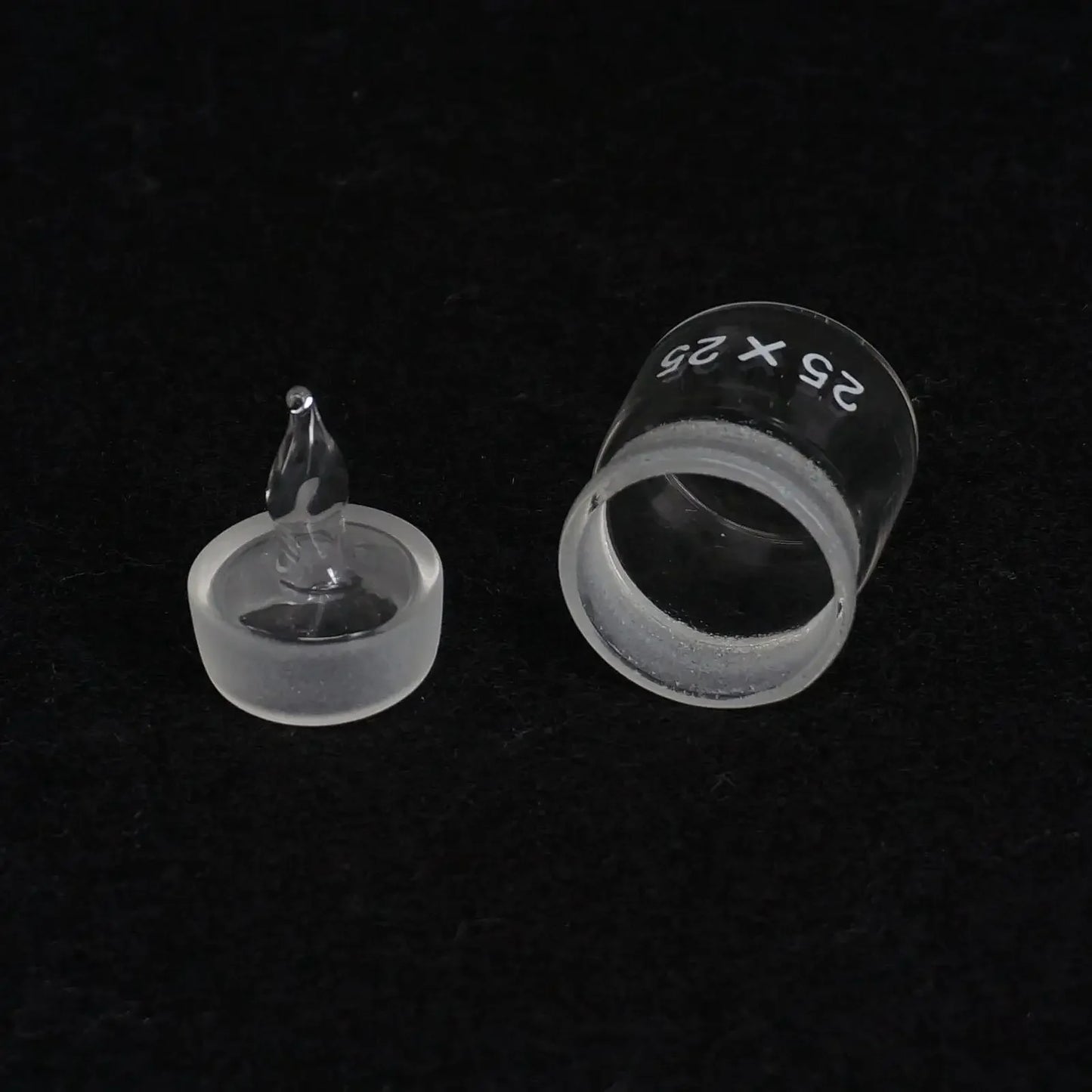 25x25mm Diameter x Height Lab Glass Weighting Bottle with Ground Glass Stopper - KiwisLove