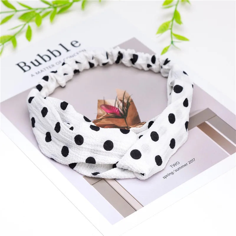 Fashion Women Girls Summer Bohemian Hair Bands Print Headbands Vintage Cross Turban Bandage Bandanas HairBands Hair Accessories