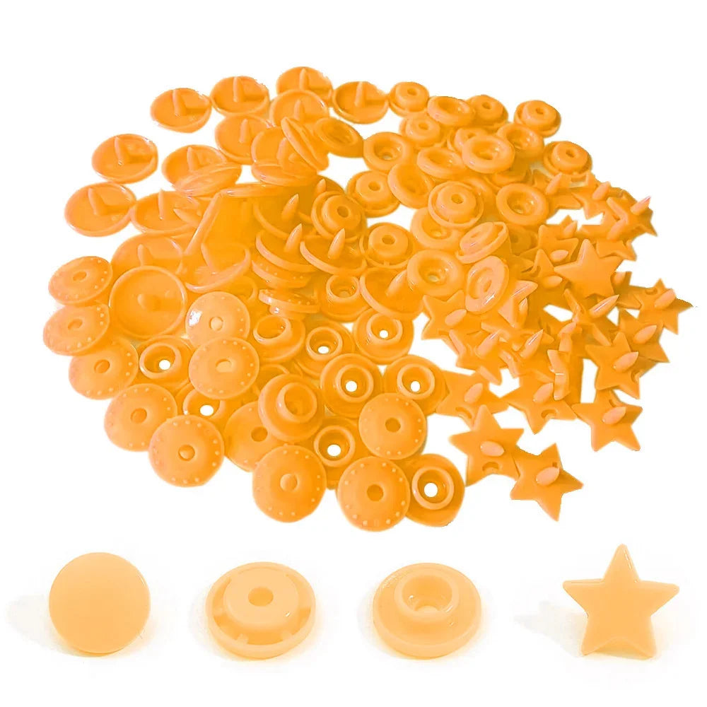 25-100sets Star Shape T5 Plastic Snap Buttons For Clothing DIY Garment Press Stud Fasteners Used to diapers/Bibs/Bags/Folder/