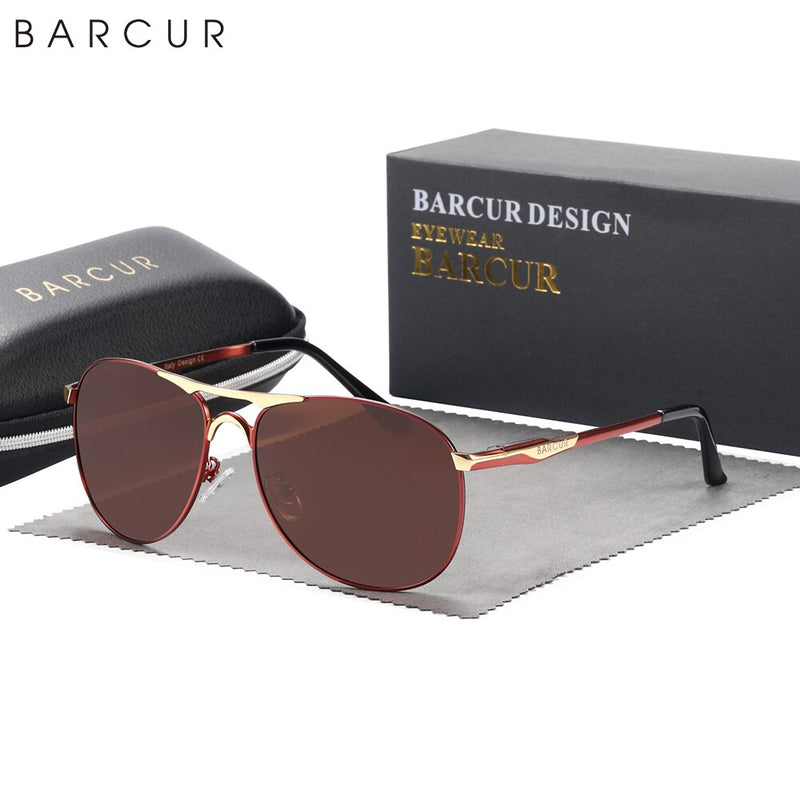 BARCUR Brand Design Sunglasses High Quality Men Polarized Sun Glasses Driving Mens Sun Glasses UV400 - KiwisLove