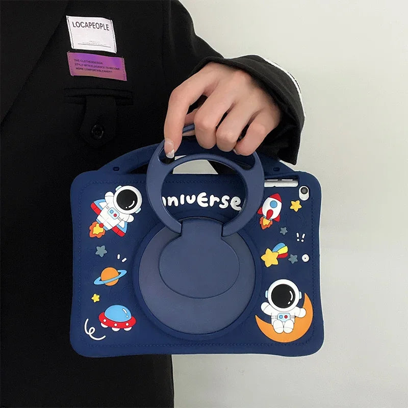 3D Cartoon Cat Funda For Xiaomi Redmi Pad SE Case 11" 2023 Xiaomi 6/6Pro 5/5Pro 11 inch 360 Rotating Case Kids Friendly Silicone