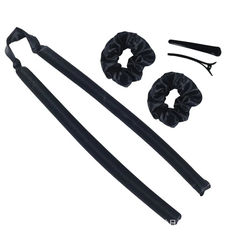 Heatless Curling Rod Headband No Heat Ribbon Hair Rollers Silk Curls Lazy Hair Curlers Sleeping Soft Headband Hair Styling Tools - KiwisLove