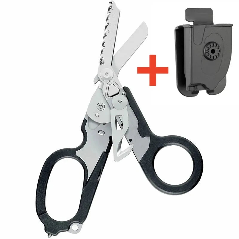 Multifunction Scissors XIAOTREE For Raptors First Aid Expert Tactical Folding Scissors Outdoor Survival Tool Combination Gadget