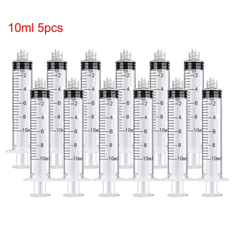 1/5/10pcs Luer Lock Syringes 3ml 5ml 10ml 20ml 30ml 50ml 100ml plastic syringe hydroponics Nutrient Syringe Tools Sampler
