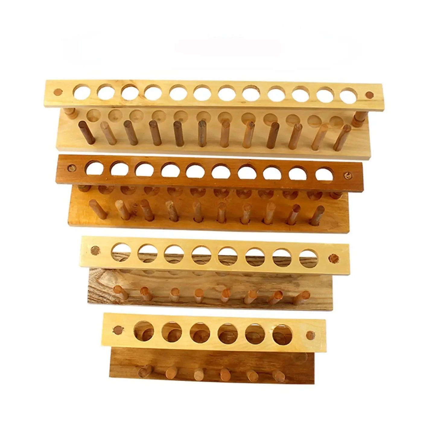 6/8/10/12/24 Holes 22mm Hole Diameter Lab Wooden Test Tube Storage Holder Bracket Rack With Stand Sticks - KiwisLove