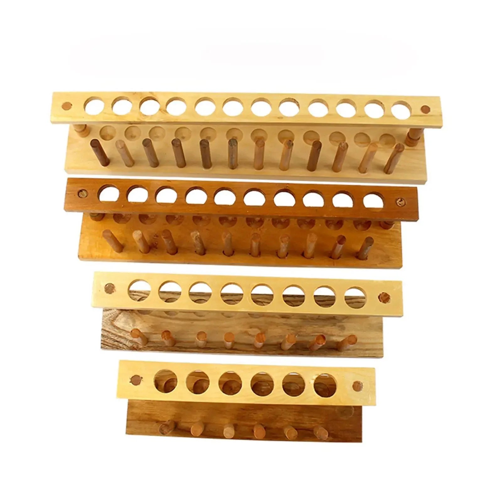 6/8/10/12/24 Holes 22mm Hole Diameter Lab Wooden Test Tube Storage Holder Bracket Rack With Stand Sticks - KiwisLove