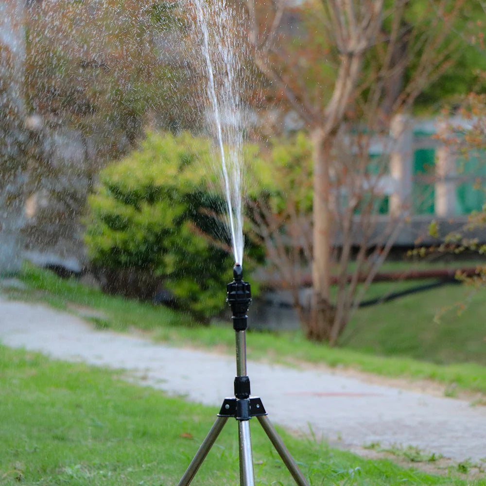 1pcs Outdoor 1/2 "" 360° Black Rotating Automatic Sprinkler Garden Lawn Water Irrigation Nozzle Steel Ball Drive Rotary Sprayer
