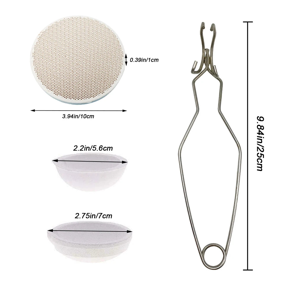 Quartz Melting Crucible Welding Melting Casting Kit Insulating Fire Brick Honeycomb Ceramic Soldering Board for Jewelry Making