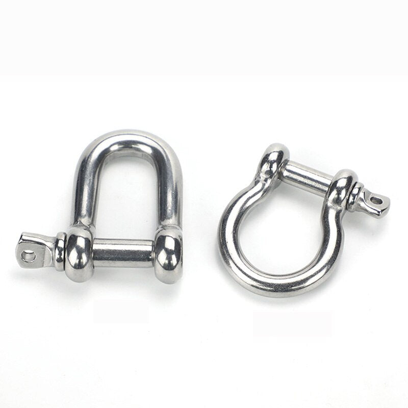 1 pcs 316 stainless steel Dee shackles D shackle Antirust screw for towing sale lifting and lifting Marine Lug M4-M32 - KiwisLove