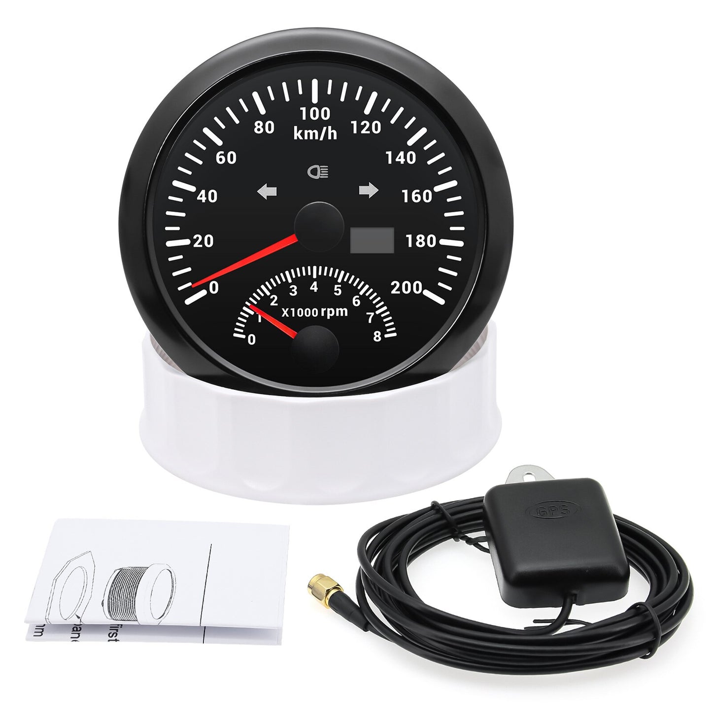 Waterproof Digital GPS Speedometer 85MM Boat Car Speed Meter Gauge 120KMH 200KMH 120MPH 200MPH Tachometer Gauge RPM Sensor 9-32V - KiwisLove