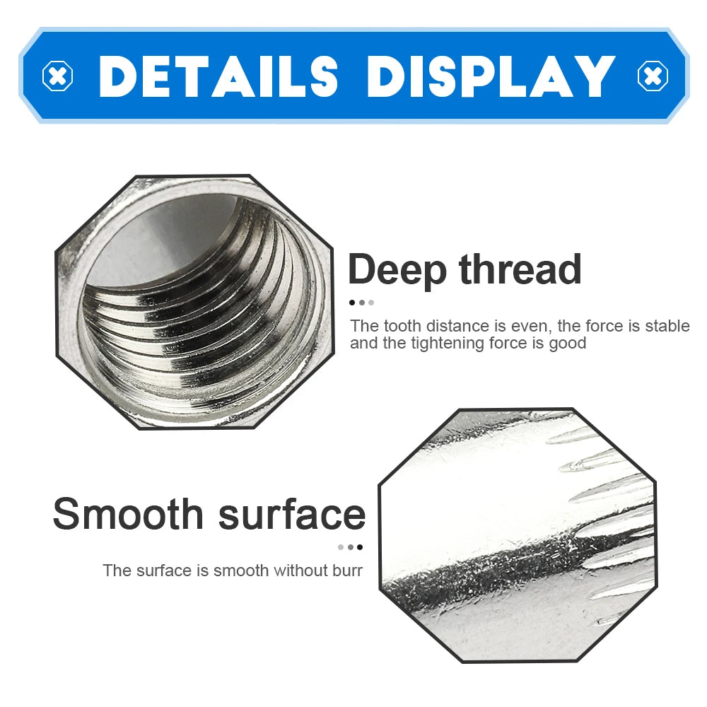 NINDEJIN Aluminum Rivet Nut Kit M3 M4 M5 M6 M8 M10 M12 Blind Rivnut Set Stainless Steel Carbon Steel Threaded Insert Nut Kit