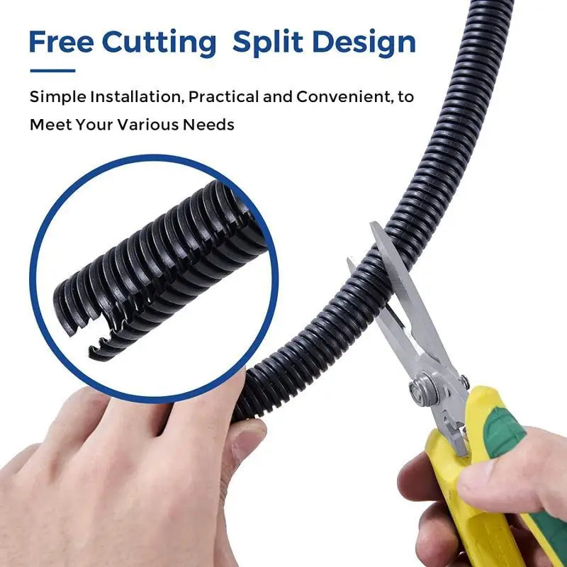 1-6M nylon wire harness casing Corrugated Pipe7m-28mm Car Cable Insulation Tube Electrical Wire Protection Accessories