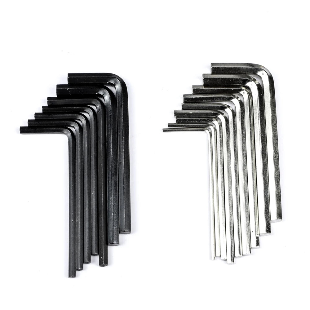 NINDEJIN  L shaped hex hexagon key allen wrench 0.9mm 1.5mm 2mm 2.5mm 3mm 4mm 5mm 6mm 8mm carbon steel allen key - KiwisLove