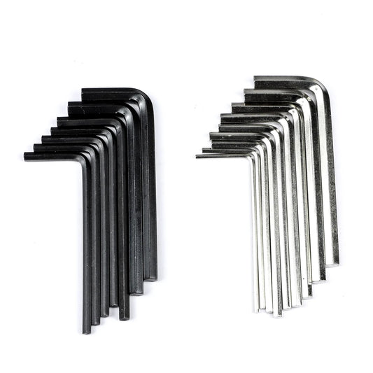 NINDEJIN  L shaped hex hexagon key allen wrench 0.9mm 1.5mm 2mm 2.5mm 3mm 4mm 5mm 6mm 8mm carbon steel allen key - KiwisLove