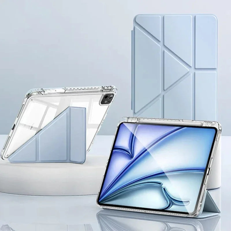 Y Fold Magnetic Case For iPad A16 2025 Air5 Air4 iPad Air11 13 M3 M2 M4 M5 Pro11 13 12.9 10th 9th 8th 6th 5th 10.9 10.5 10.2 9.7