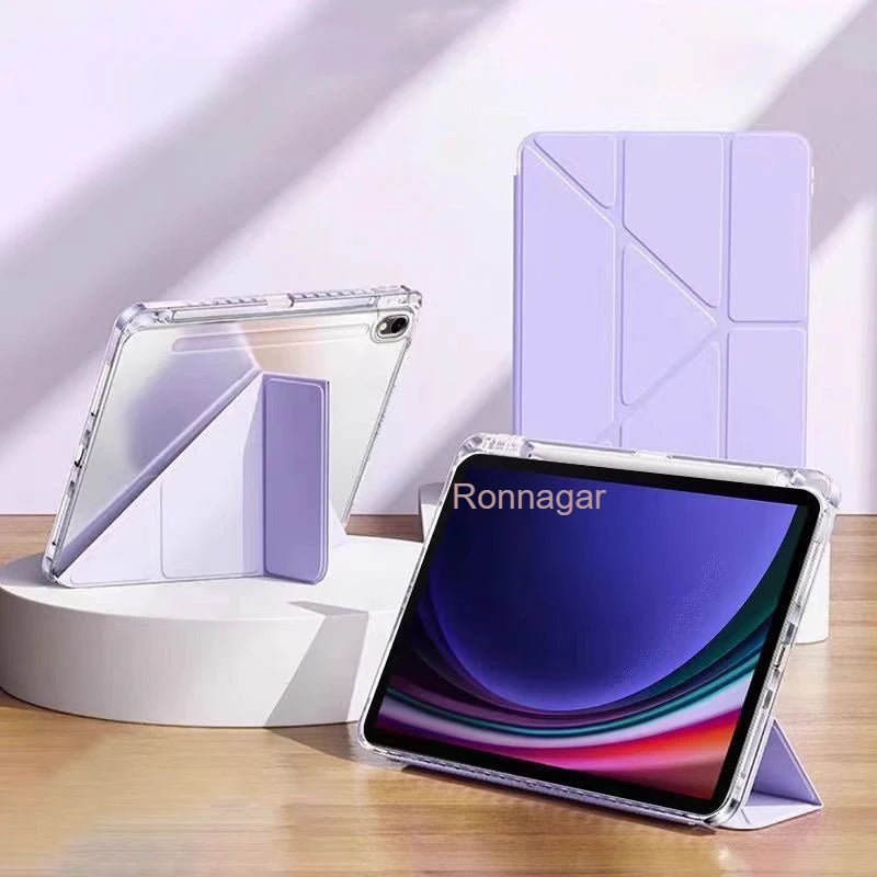 Y Fold Case for Samsung Galaxy Tab S10 FE+ Plus 13.1 inch 2025 SM-X620/X626 S7 S8 S9 11'' S10 FE 10.9'' S7+ S8+ S9+ 12.4'' Case