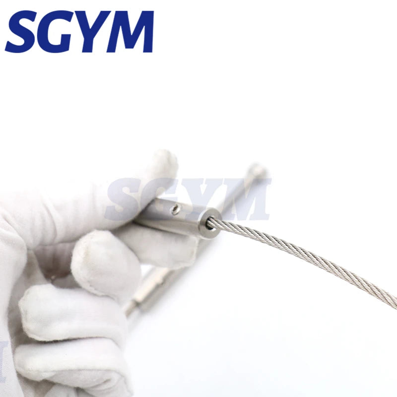 10pcs handscrew Clamp Wire Rope 6mm Threaded Hexgonal Head Tension End Fitting with Hexagon Grub Screw for Stair Deck Post