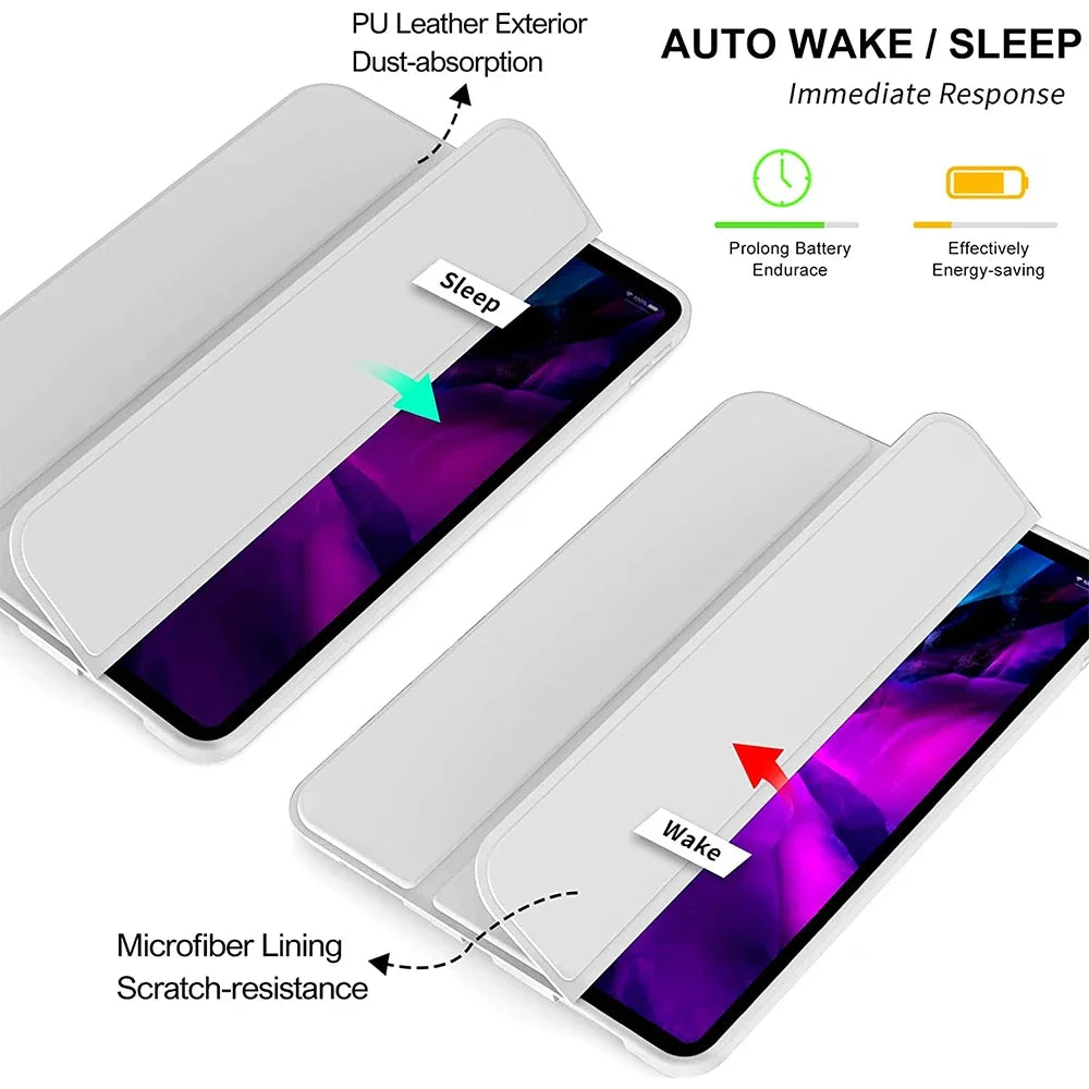 Magnetic Case for iPad Pro11 M4 M2 M1 Case iPad Air11 M3 M2 2025 2024 Air5 4 10th Gen 10.9 A16 11th Tri-fold Case 10.5 10.2 9.7
