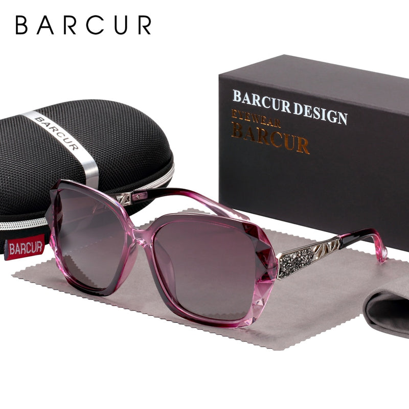 BARCUR Polarized Sunglasses Women UV400 Lady Fashion Gradient Sun Glasses for Women Eyewear Accessory - KiwisLove