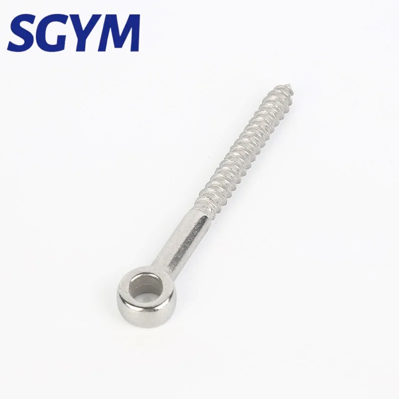 M4/M5/M6/M8/M10 316 Stainless Steel Eye Shape Screws Wood Terminal Ring Eyelet Hooks Self Tapping Wire Rope Accessories
