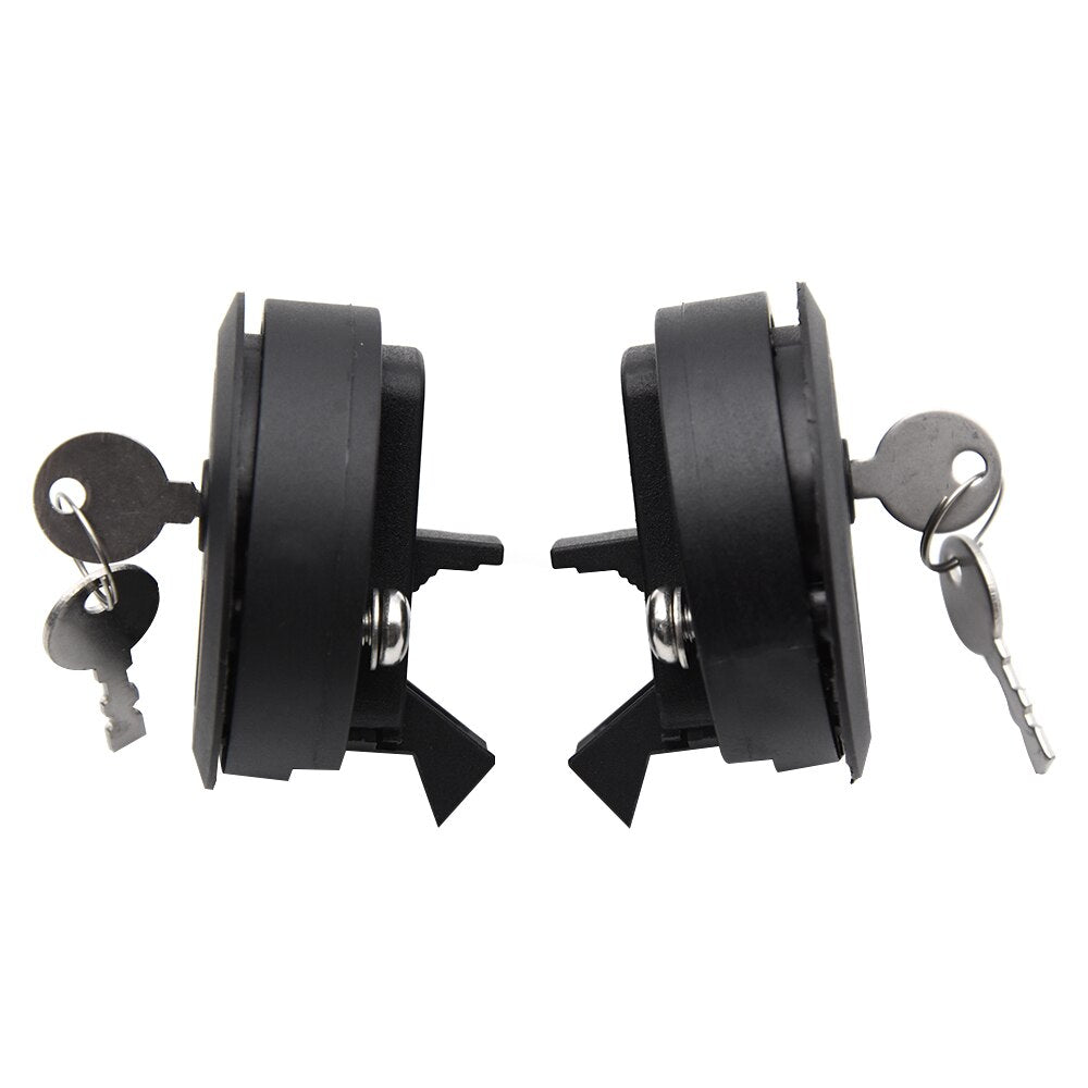 Black 2inch Round Flush Pull Slam Latch Lift Slam Latch Hardware With Lock Key Kit For Boat RV Yacht Accessories - KiwisLove