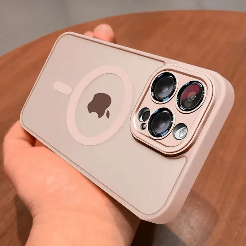 Magnetic Luxury Wireless Charge For Magsafe Case for iPhone 16 15 14 13 12 11 Pro Max Matte Translucent Armor Shockproof Cover - KiwisLove