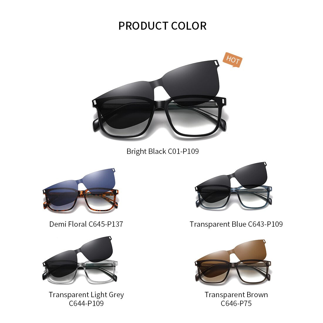 Anti-Blue Light Lens One Glasses Two Usage Computer Eyeglasses Fashion Polarized Protection Magnetic Suction Set Of Sunglasses - KiwisLove