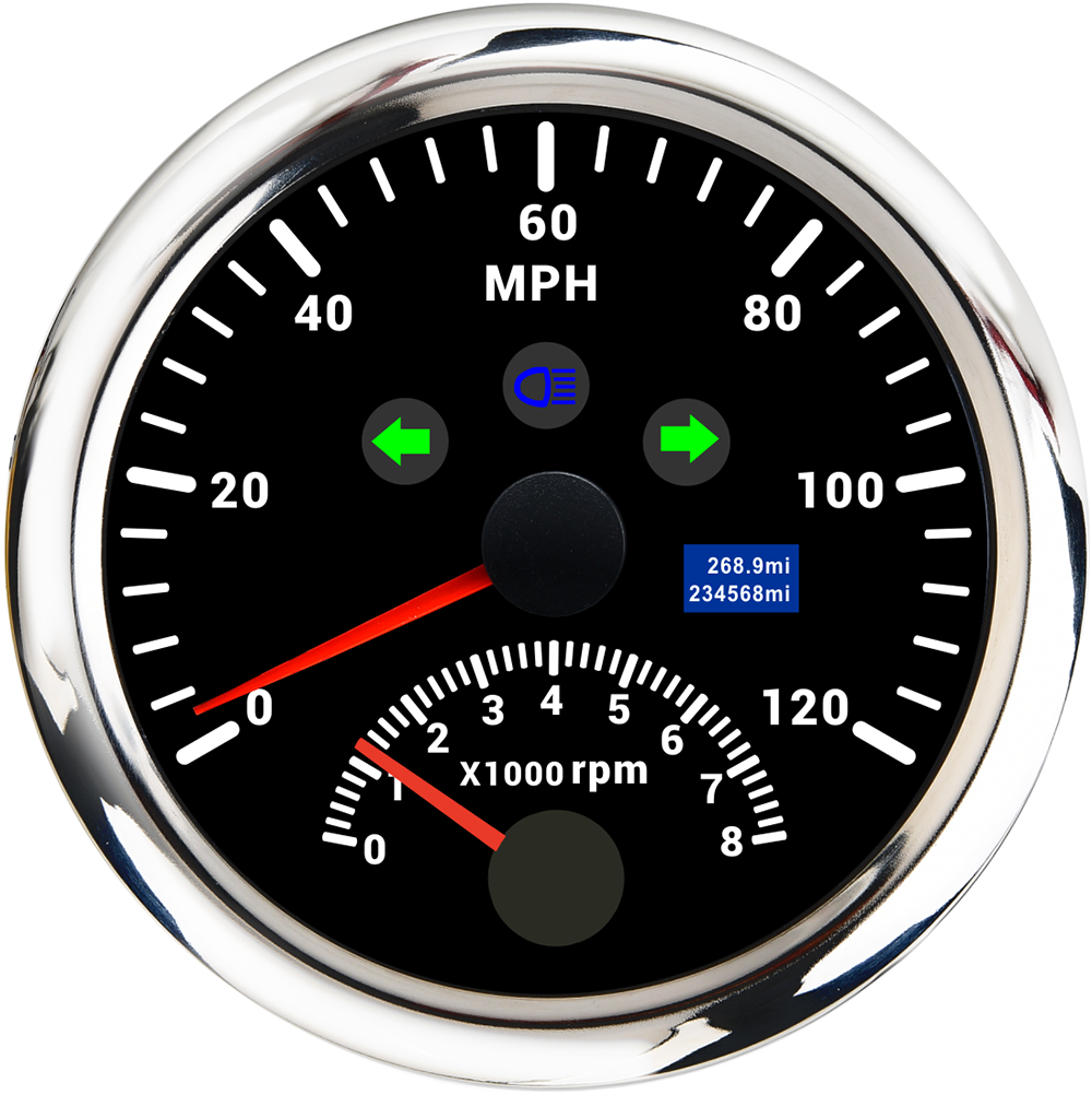 Waterproof Digital GPS Speedometer 85MM Boat Car Speed Meter Gauge 120KMH 200KMH 120MPH 200MPH Tachometer Gauge RPM Sensor 9-32V - KiwisLove