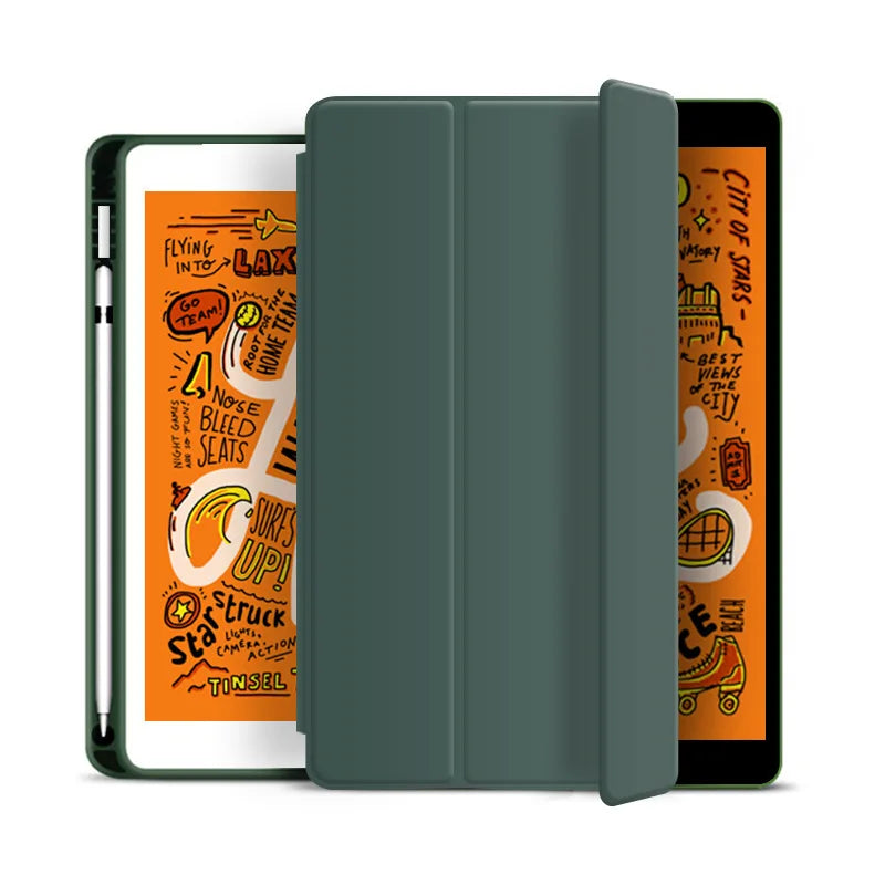 With Pencil Holder Funda for New iPad Pro12.9 5th 6th Air13 Pro13 10.2 9th A16 11th 2025 Air11 M2 M3 Pro11 M4 10th 10.9 10.5 9.7