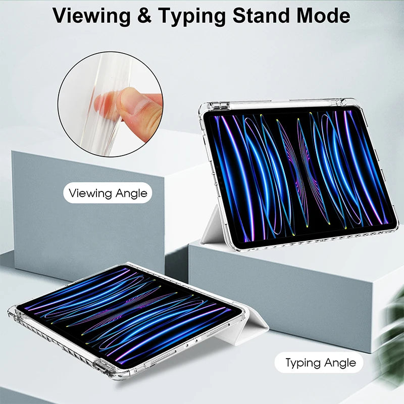 For 2025 iPad 11th A16 Case Air11 13'' iPad 10th 9th 8th Gen 10.2 10.5 iPad Pro11 M4 Air4 5 10.9in 12.9 M2 M3 Pencil Holder Case