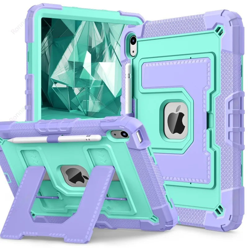 Kids Friendly Case for iPad A16 11th Gen 2025 iPad Air11 M2 M3 Air4 510.9 10th 9th 8 7 10.2 mini 6 7 Heavy Duty Protective Case