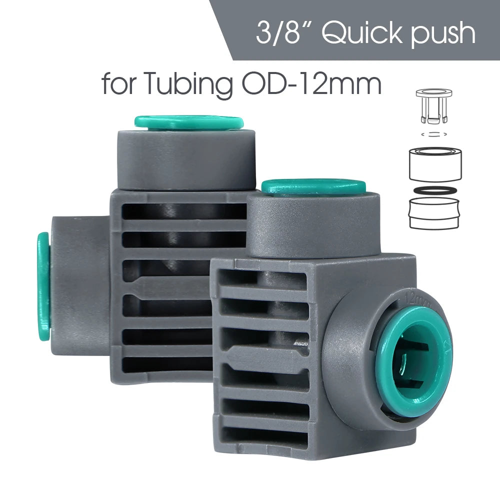10/20pcs 12MM Tubing Accessory Garden Irrigation Fitting for OD-12MM Hose Adapters Anti-Fall Off Tee Elbow Equal Stake Quick Con