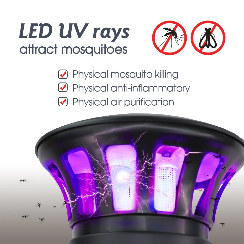 110-220V High Quality Mosquito Lamp Electric Photocatalyst Mosquito Repellent Insect Killer Lamp Trap Strong Suction & LED Uv Li